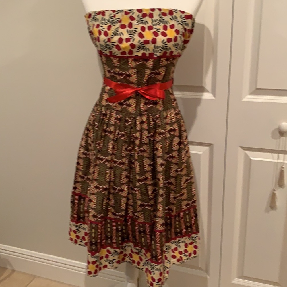 2/12 BOHO STRAPLESS MIDI DRESS SIZE SMALL - Picture 5 of 7